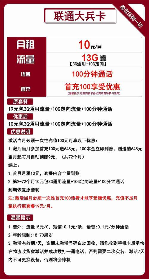 四大运营商优惠号卡套餐1十四