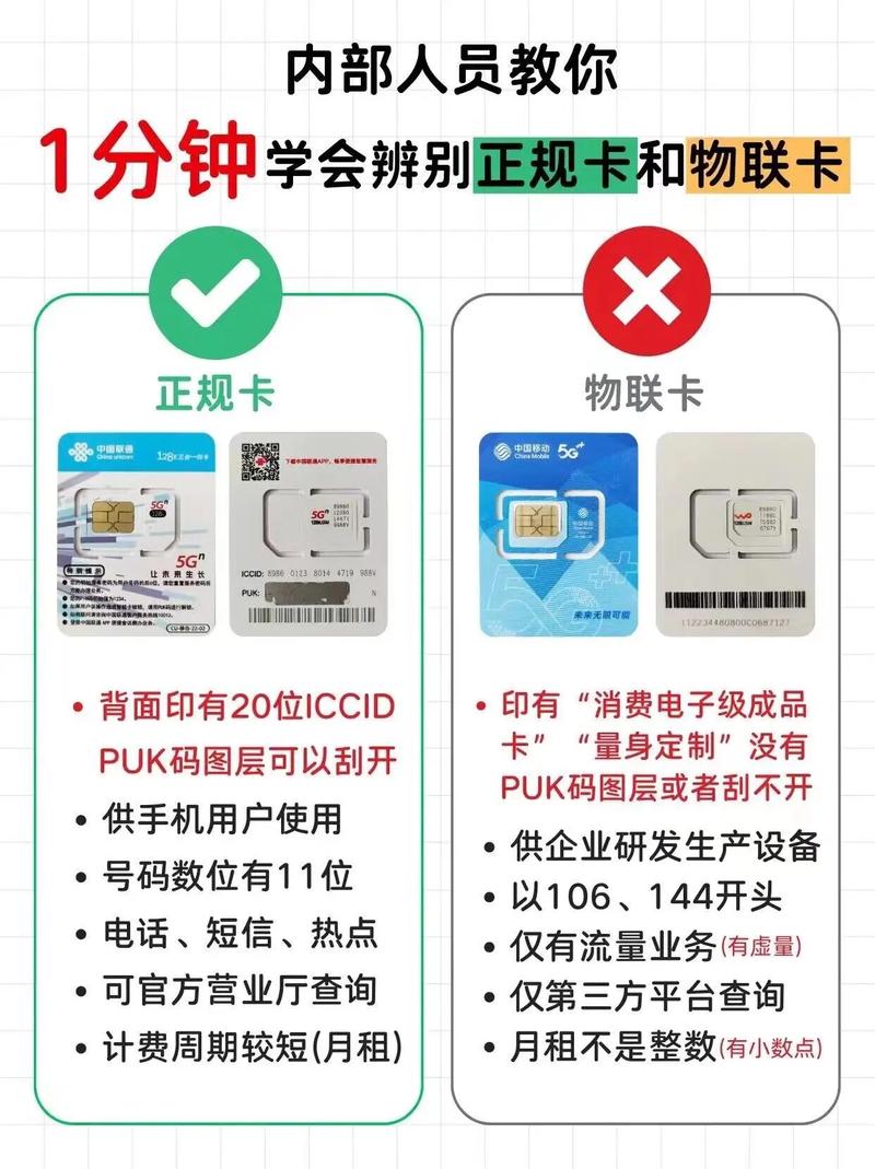 区分物联卡干货分享 避坑指南 十秒钟教你怎么分辨三大