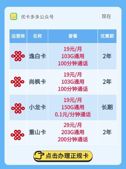 联通19元100g无限流量卡