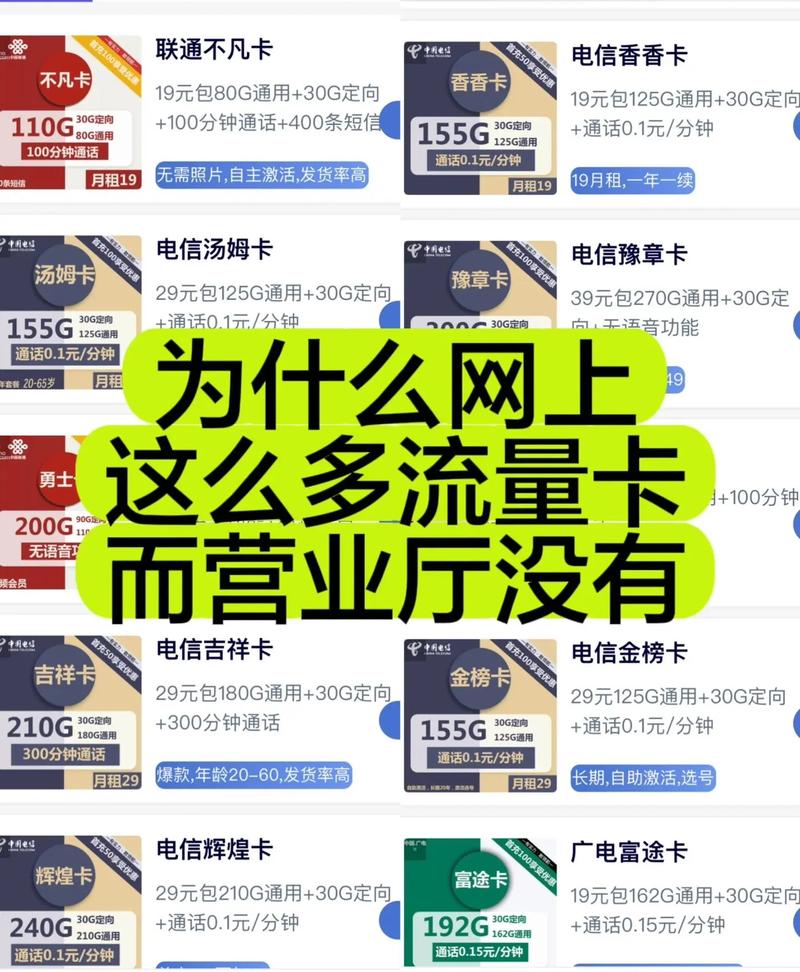 那这些号卡到底能不能用 1网上月租19 2939  49大流量套餐卡各