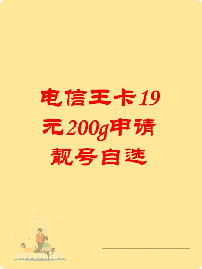 电信王卡19元200g申请靓号自选每月送100分钟全国可