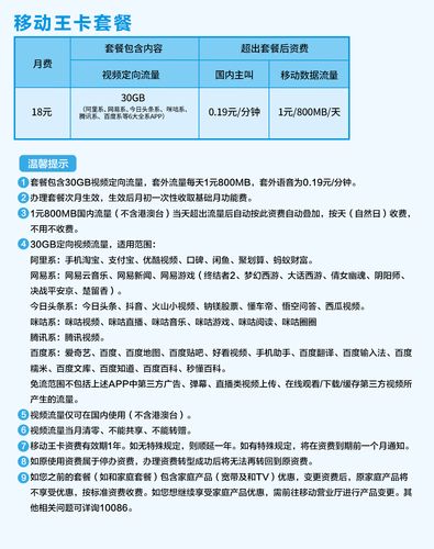 19移动大王卡套餐介绍