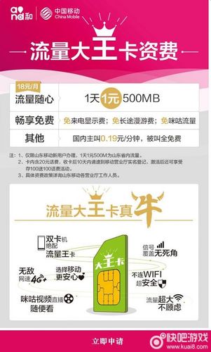 移动大王卡办理流程介绍