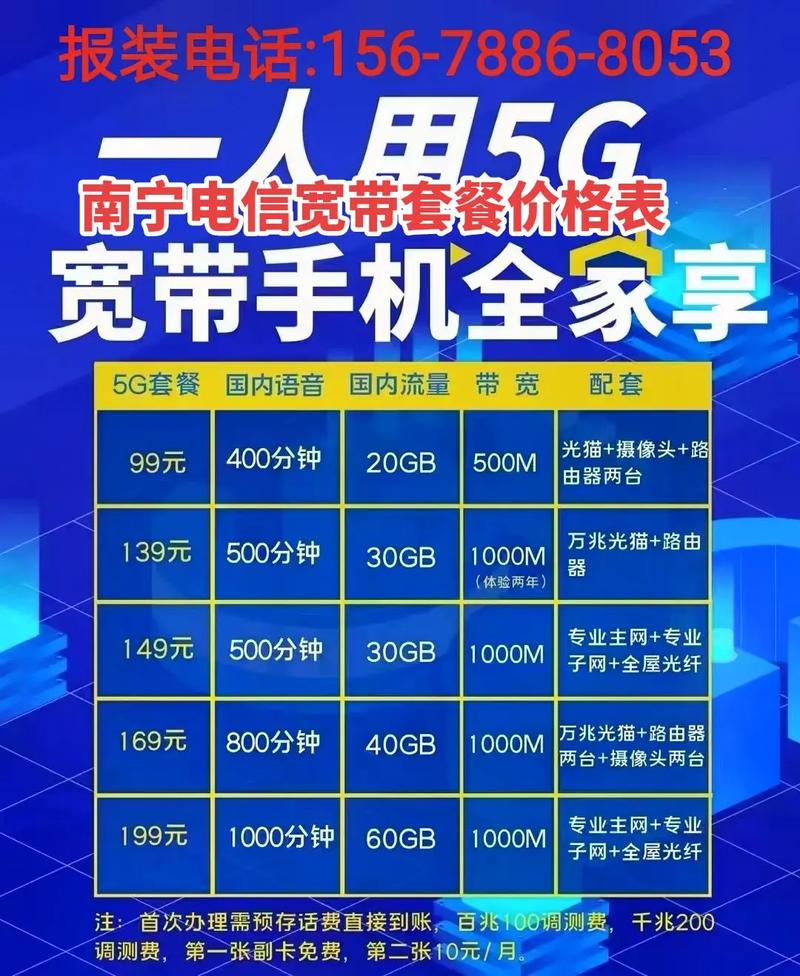 南宁电信宽带2024新套餐一览表焕新价广西南宁电信宽带套