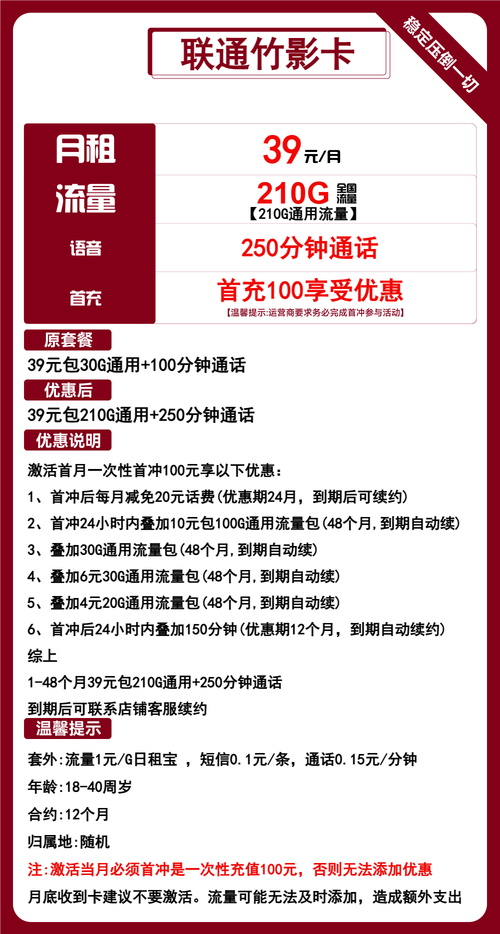 这张联通卡让你享受黄金速率流量不在焦虑超值享受套餐优惠
