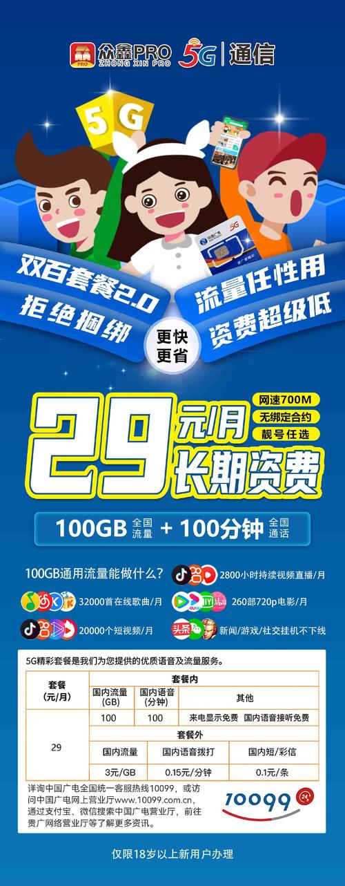 中国广电5g卡每月100g的流量只要19元