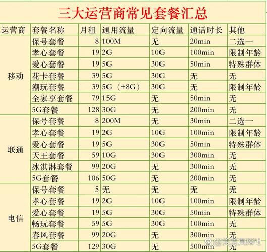 上图中是运营商一些通用的套餐100元的套餐中流量也仅30g左右对于