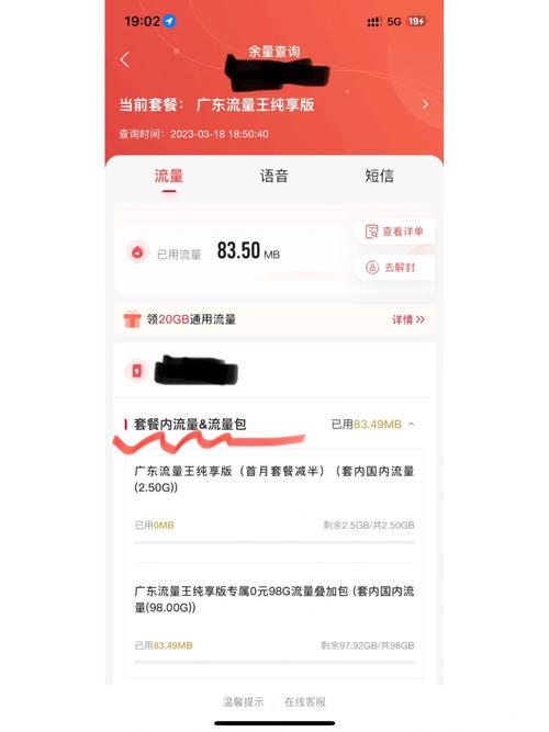 联通流量王纯享版使用33元103g通用流量