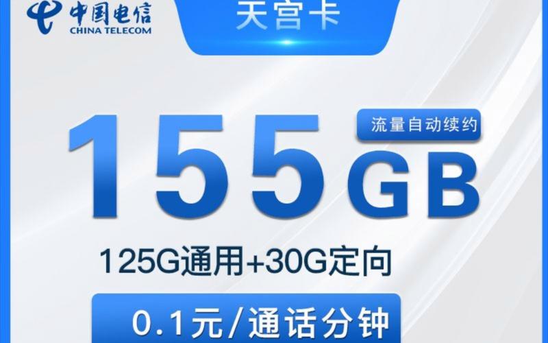 新永久套餐流量卡电信天宫卡