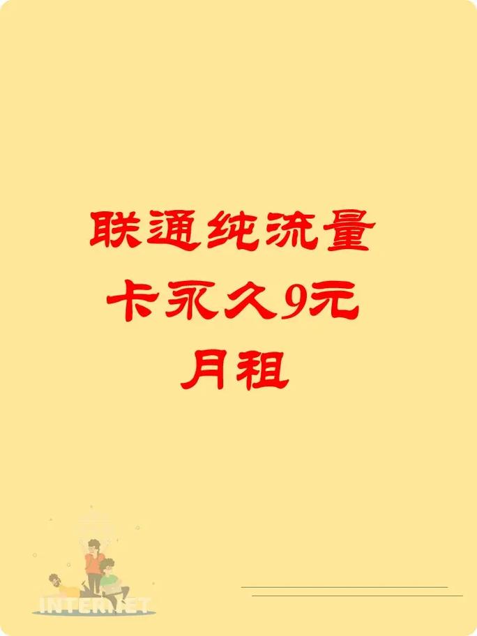 联通纯流量卡永久9元月租每月送100分钟全国可发准备换