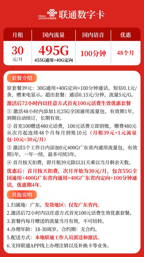广东联通沃派数字人39元套餐介绍性价比之王