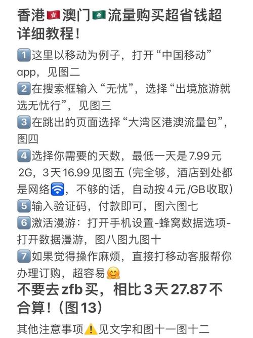 香港澳门上网流量购买攻略不要zfb买贵了