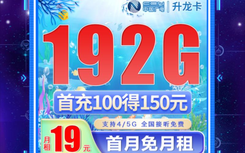 广电升龙卡19元192g通用流量