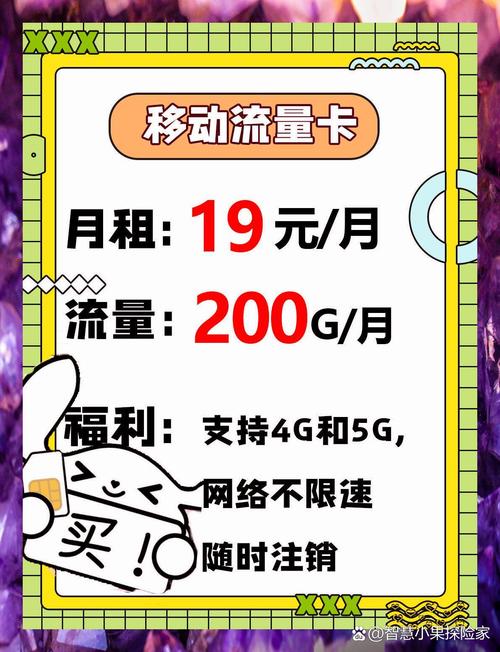 19元享200g流量移动王卡超值必备