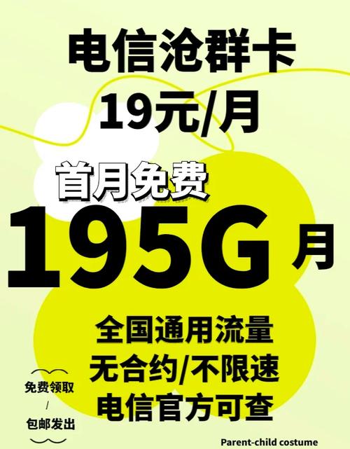 19元195g流量卡旅游党必备