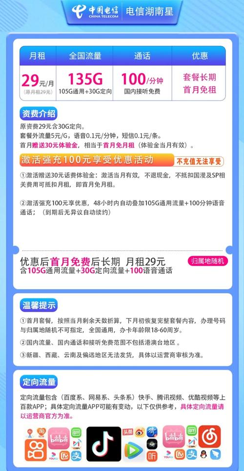 电信湖南星流量卡性价比之选 