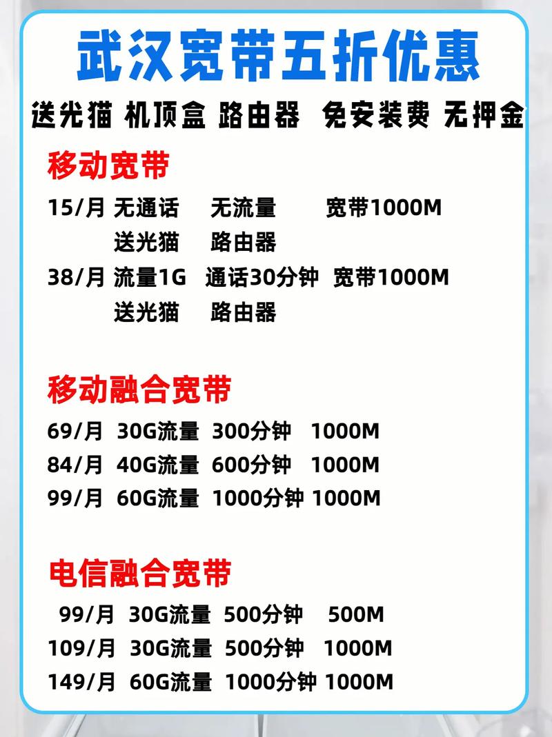 武汉宽带 武汉宽带内部价全武汉市均可办理全国通用套餐