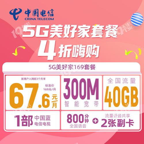电信5g美好家套餐4折购新用户入网676元月300m智能宽带