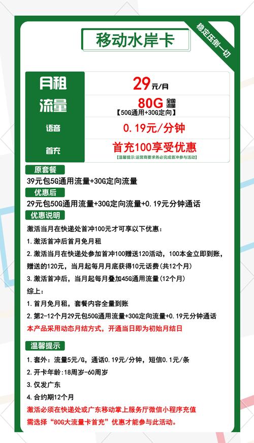2024年多款移动流量套餐性价比对比分析