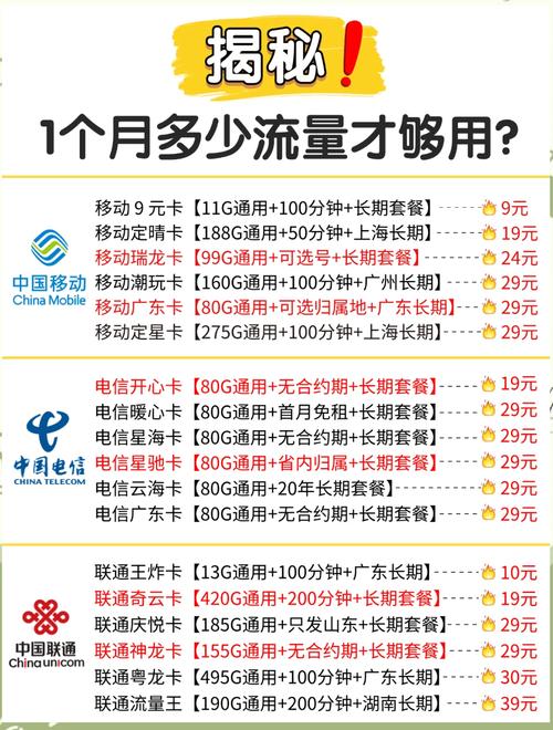正常一个月多少流量够用