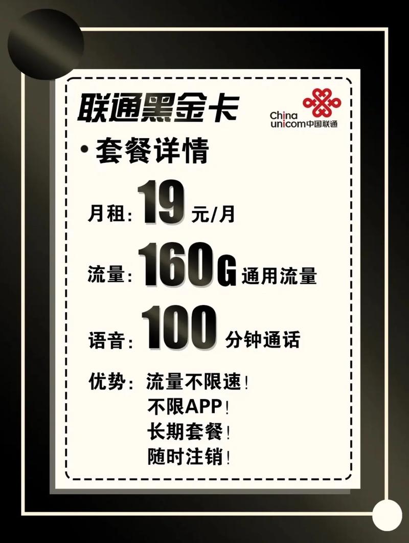 联通小凉皮卡19元月租160
