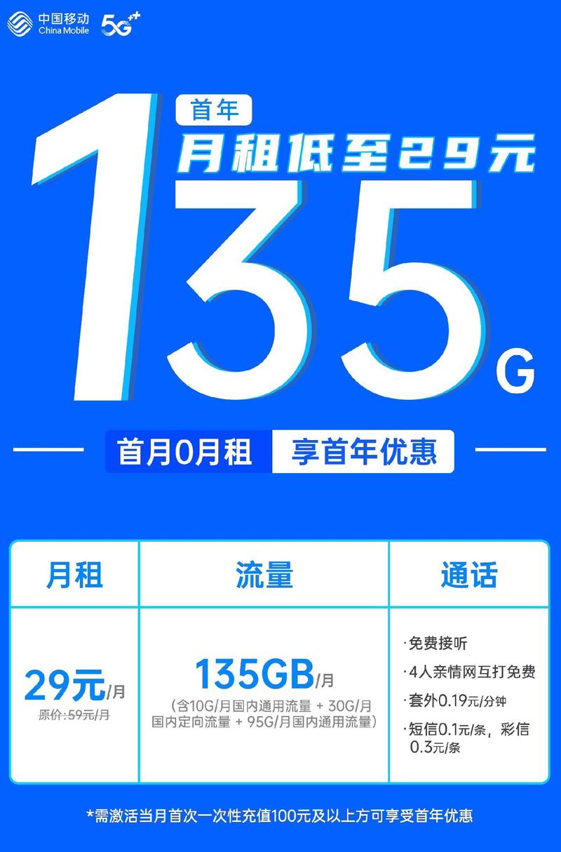 超大优惠移动流量卡上线啦不要再使用那种59元一个月30g的流量了