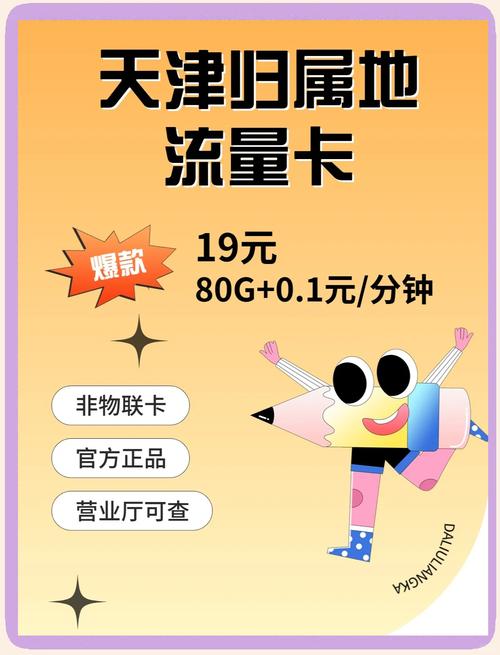 天津移动19元80g流量卡详解