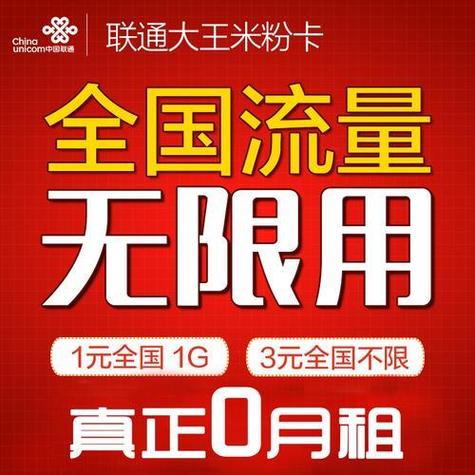 联通5元米粉卡流量多月租低性价比高