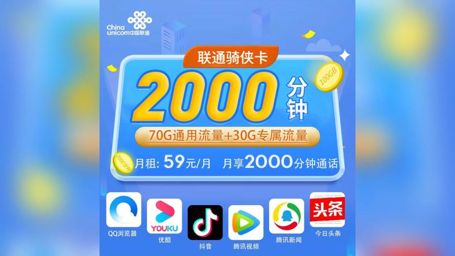 联通骑侠卡59元长期套餐揭秘100g 2000分钟通话无忧