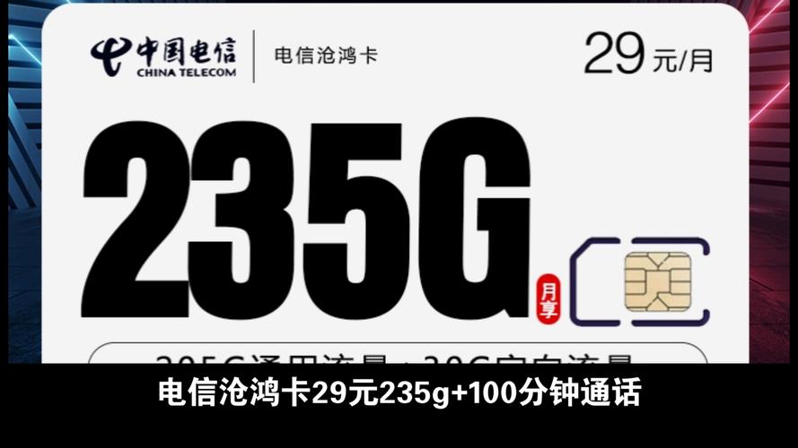 电信沧鸿卡29元235g 100分钟通话