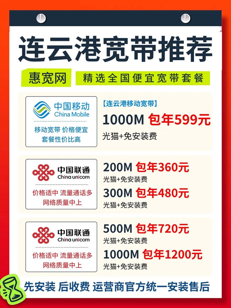 连云港宽带超低套餐推荐装宽带省钱不踩坑连云港移动宽带