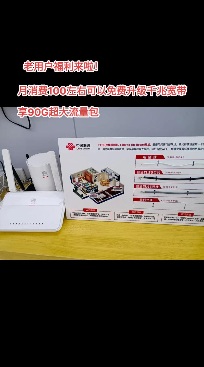 联通老用户专属福利免费升级千兆宽带赠送路由器优惠活动 享