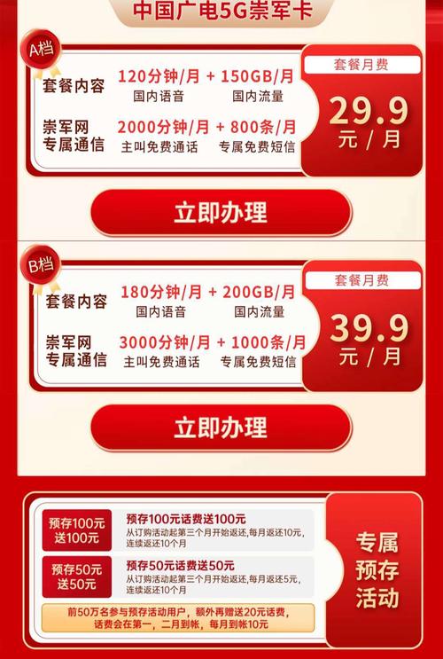 广电崇军卡套餐