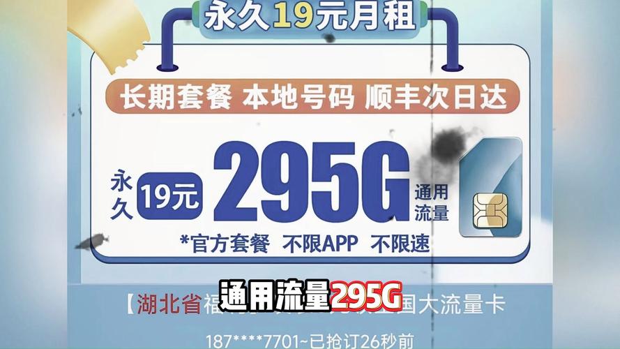 2025移动金蛇卡通用流量295g线上免费领卡包邮到家