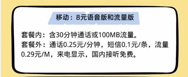 移动8元最低套餐一定想清楚了再办否则可能会适得其反