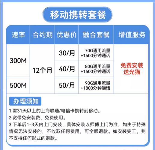2024上海移动宽带套餐资费