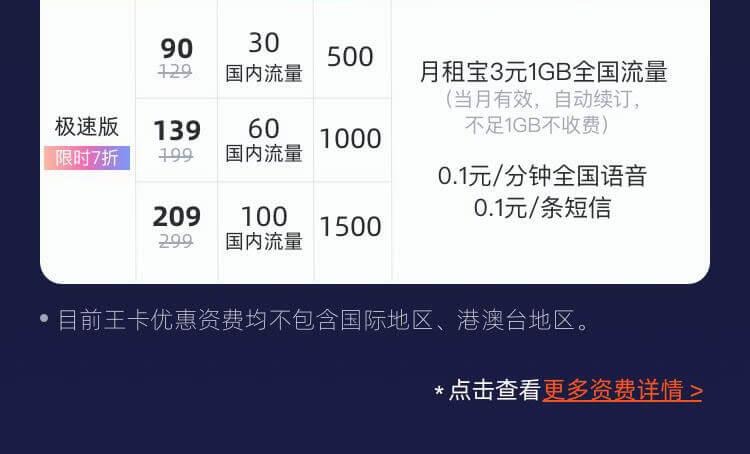 限时7折5g腾讯王卡299元套餐中国联通