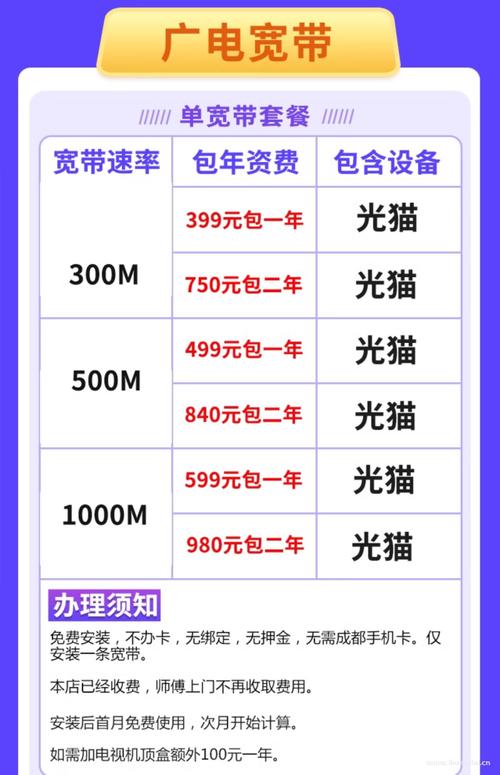 2025年简阳市广电宽带套餐价格大全成都广电便宜宽带办理安装