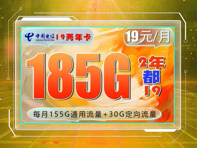 19元两年185g260g黄金速率的电信流量卡