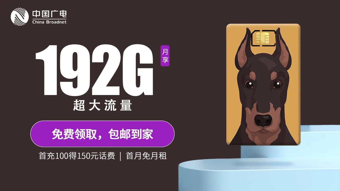 中国广电福兔卡不要钱啦192g月流量 号码自选包邮送