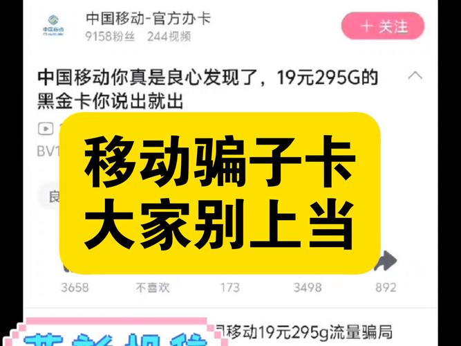 别上当中国移动19元295g这张卡是假的别上当了啊