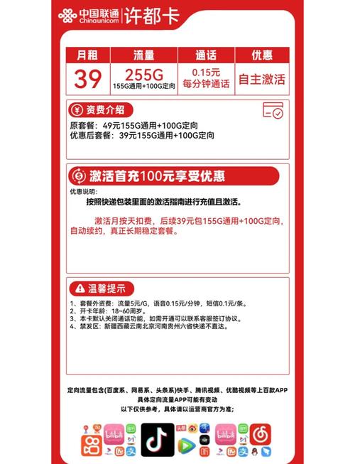 联通许都卡39元255g流量避坑指南