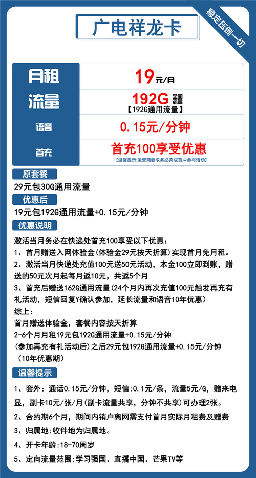 广电卡19元无限流量卡是真的吗揭秘真相新手慎入