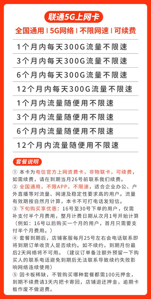 中国联通5g流量卡