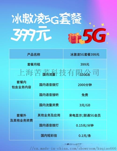 上海联通畅爽冰激凌5g套餐资费详解