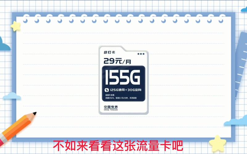电信纱灯卡长期20年有效月租29月元155g全国流量可用