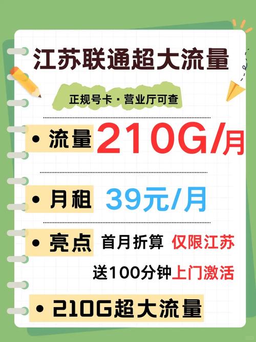 江苏联通210g全国通用流量卡 2024长期流量卡手机卡推荐测评