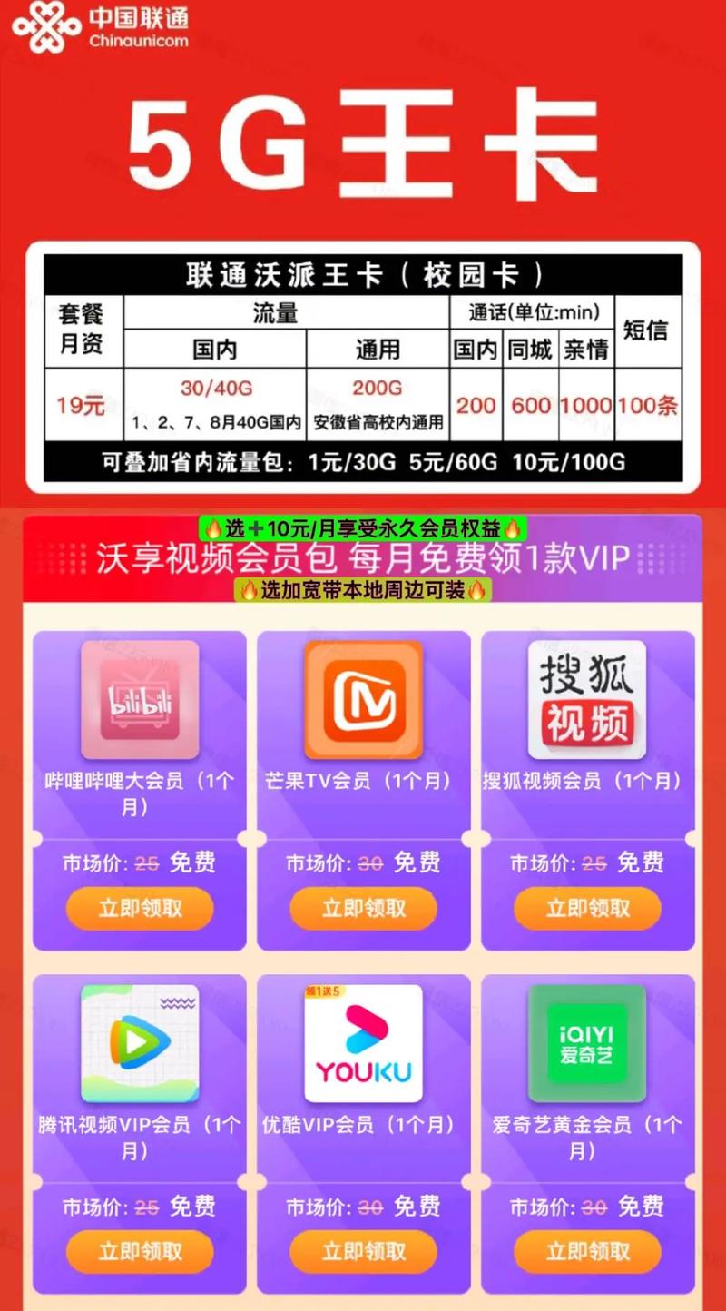 安徽联通政企流量套餐长期月租不涨价房东直租无中介费 