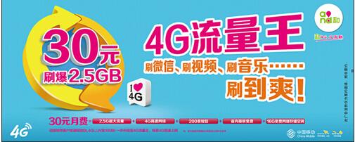 移动动感地带用户新出了4g流量王套餐30元25g求真实性