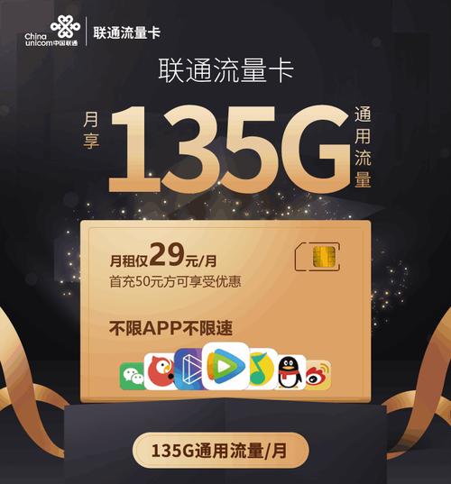 联通29元流量王卡优惠版上架同样大流量高佣金靓号任选